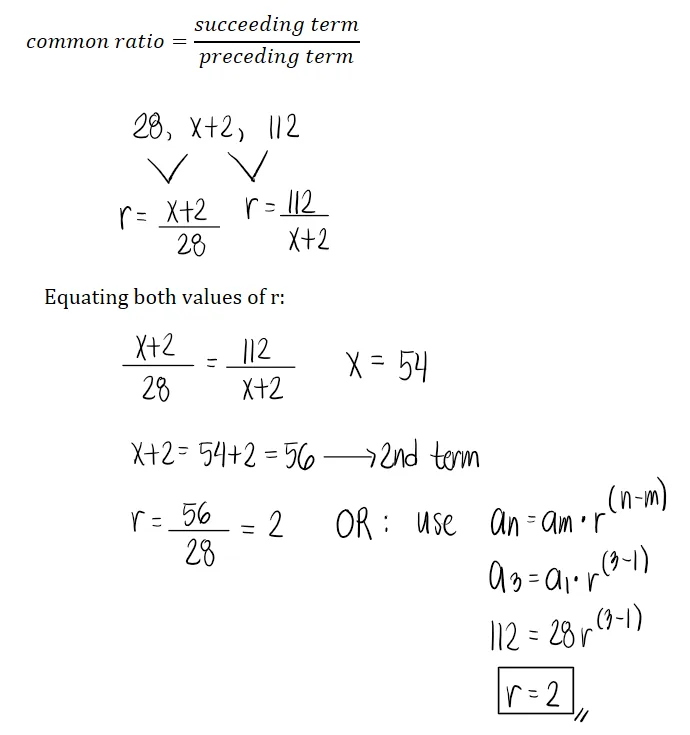 Geometric Progression | Algebra – Problem 1: – Diagram