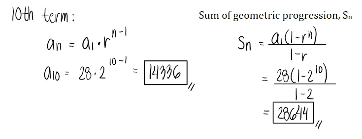 Geometric Progression | Algebra – Problem 1: – Diagram