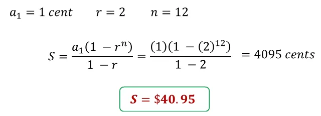 Geometric Progression | Algebra – Problem 4: – Diagram