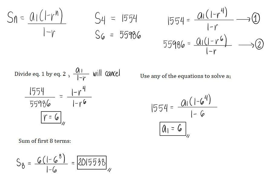 Geometric Progression | Algebra – Problem 6: – Diagram