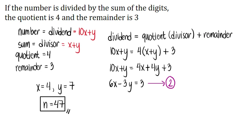 Number Problems | Algebra – Problem 3: – Diagram