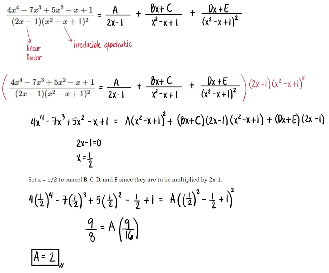 Partial Fractions | Algebra – Problem 5: – Diagram