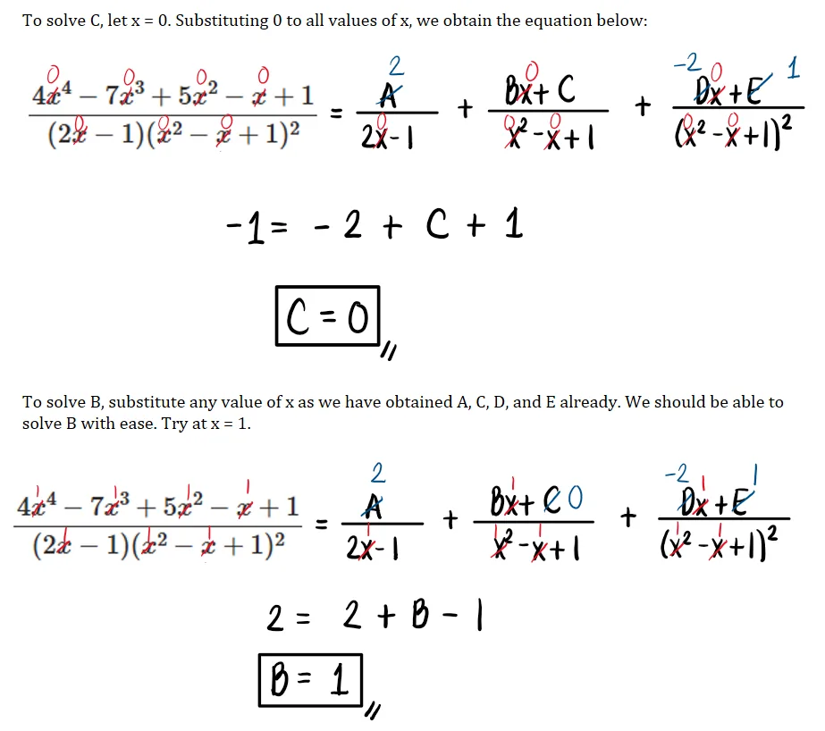 Partial Fractions | Algebra – Problem 5: – Diagram