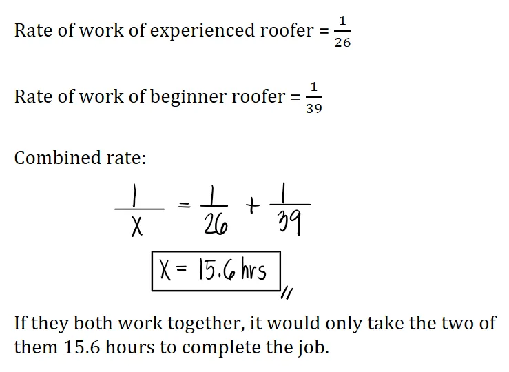 Work Problems in Algebra – Problem 1: – Diagram