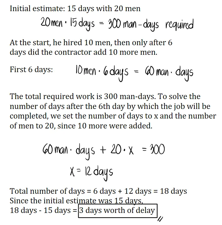Work Problems in Algebra – Problem 2: – Diagram