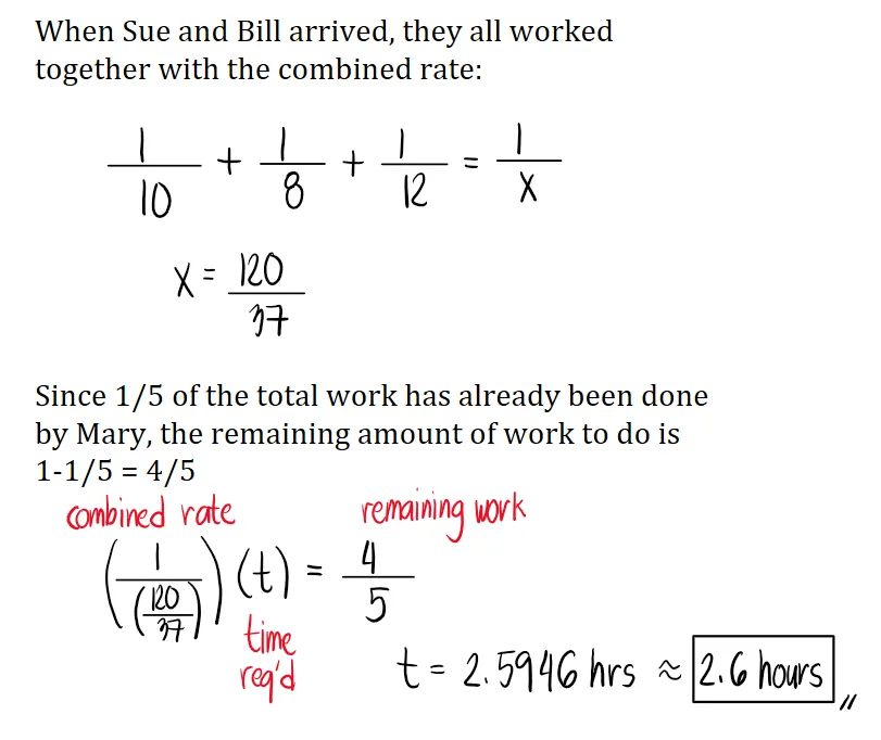 Work Problems in Algebra – Problem 4: – Diagram