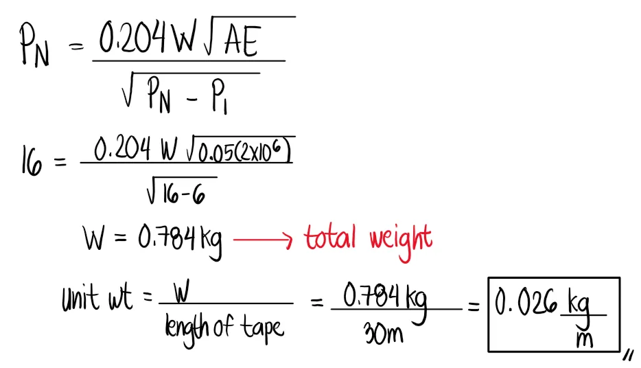 Measurement of Distances | Fundamentals of Surveying – Problem 12 (Normal Tension): – Diagram