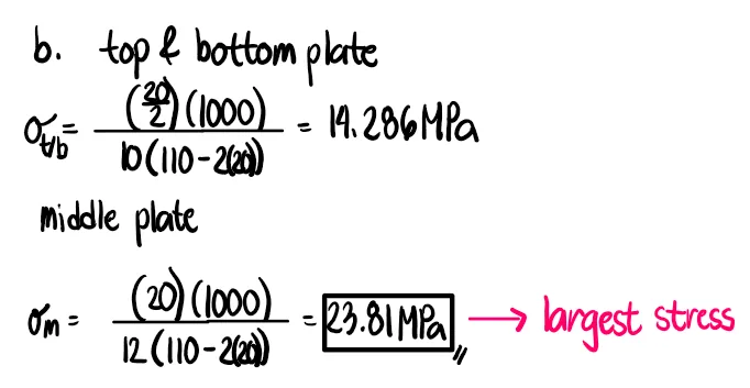 Simple Stresses (Axial, Shear, and Bearing Stresses) | Mechanics of Deformable Bodies – Problem 18: Shear and Axial Stress in Riveted Connections – Diagram