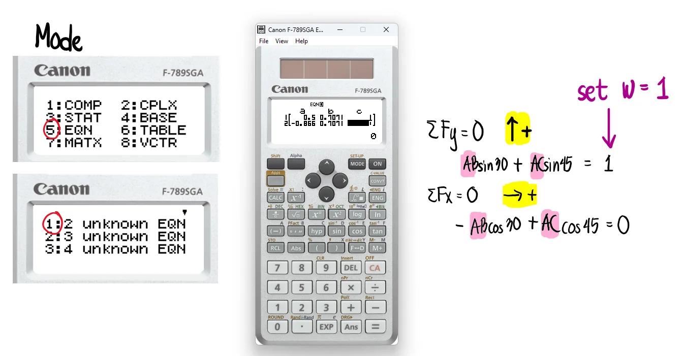 Simple Stresses (Axial, Shear, and Bearing Stresses) | Mechanics of Deformable Bodies – Problem 5: Largest W that can be Applied to Two Wires – Diagram