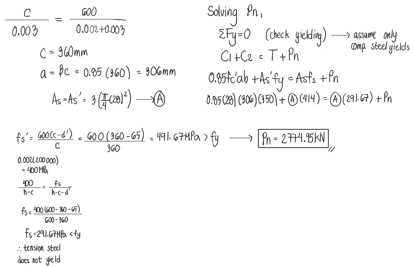 Reinforced Concrete Columns | Principles of Reinforced Concrete – Problem 5: – Diagram
