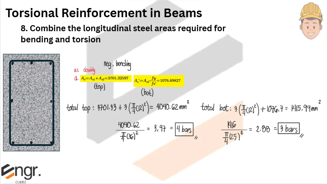 Beams Reinforced for Torsion | Principles of Reinforced Concrete – Problem 1: – Diagram