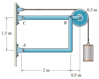 Analysis of Pin-connected Frames | Statics of Rigid Bodies – Problem 2: – Diagram