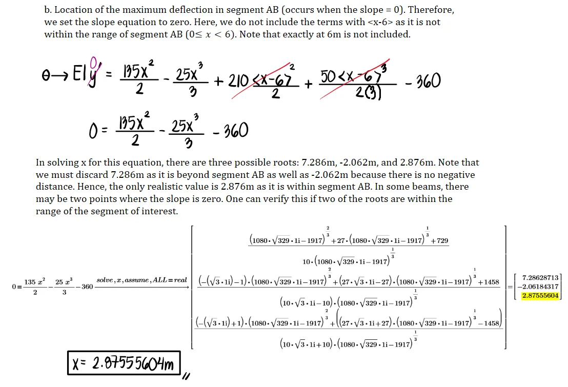 Double Integration Method | Structural Theory – Problem 6: – Diagram